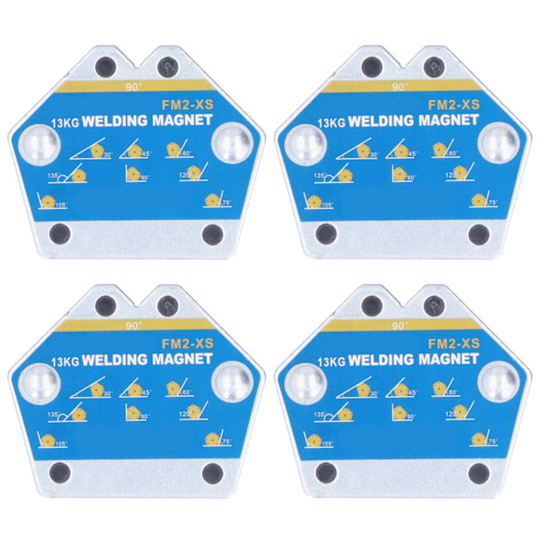 4 st Magnetiska Svetspositioneringsverktyg Multivinkel Fixer Kvadratjärnshållare 13KG FM2‑XS