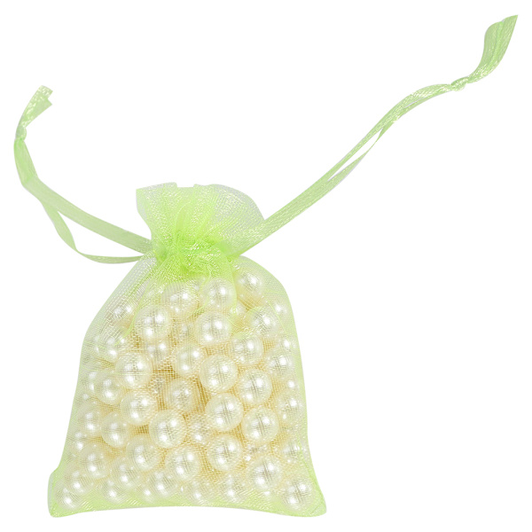Premium Organza Bryllupsgavepose Dekoration Gavepose Sheer Tasker Pung 7*9cm (Lysegrøn)