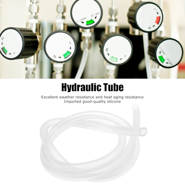 Peristaltisk pumpe slange silikon slange rør hydraulisk utstyr tilbehør transparent 1 meter 6,4 mm x 9,6 mm
