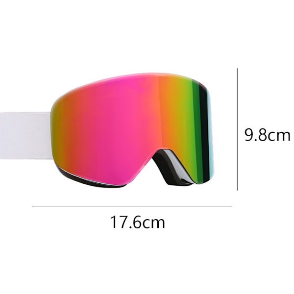 Skibriller, sylindriske anti-tåke snøbriller, UV