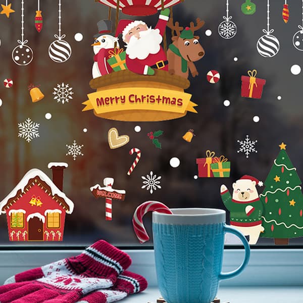 Julenissesticker, juledekorasjonssticker