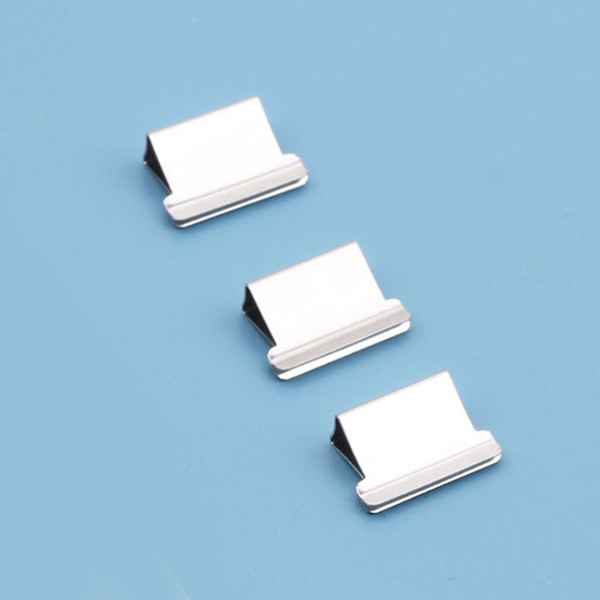 Clam Clip Dispensers Återvinningsbar Handhållen Pappersklämma Dispenser Push Stapler för Hem Skola Vit