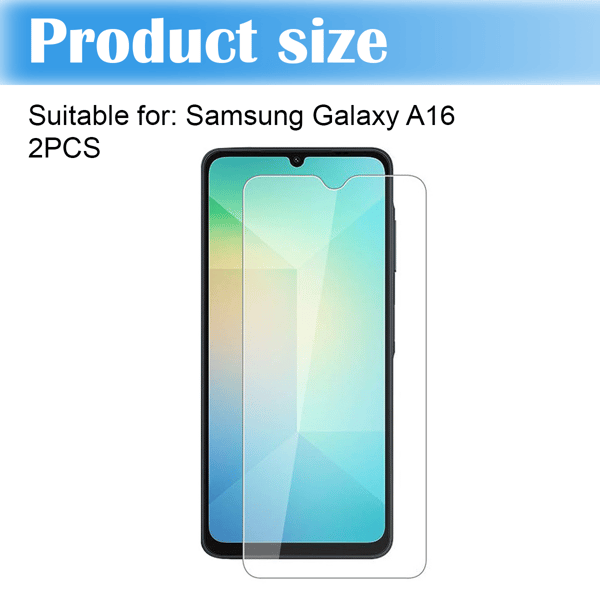 Premium Härdat Glas för Samsung Galaxy A16 / A16 5G – 2-Pack
