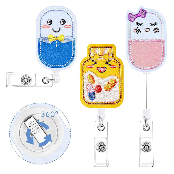 3PCS (ca 3,2*8,5CM) ID-brickklämma ABS infällbar snodd Eas