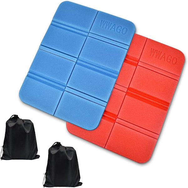 Set med 2 thermal sittdynor, fällbara utomhus, sittdyna, utomhussittmatta för barn, vattentät lekplatsmatta, vandringsjakttillbehör,