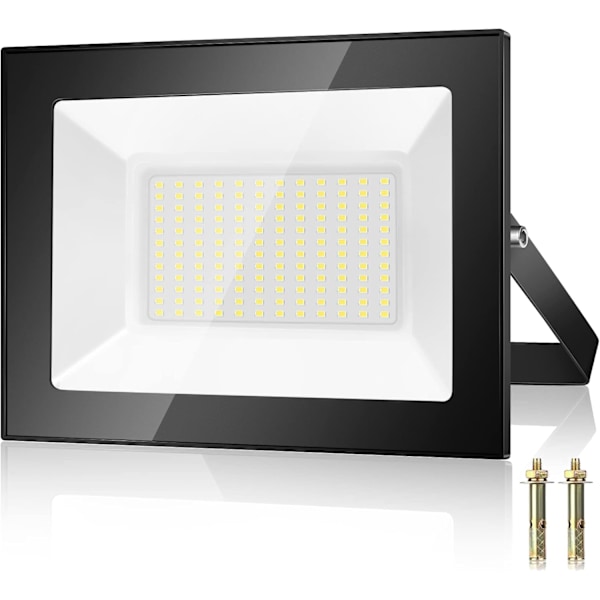 Kallvitt 100W LED-strålkastare, Superstarkt arbetsljus för arenor och järnvägstunnlar, Enkel installation, Långvarigt justerbart metallfäste