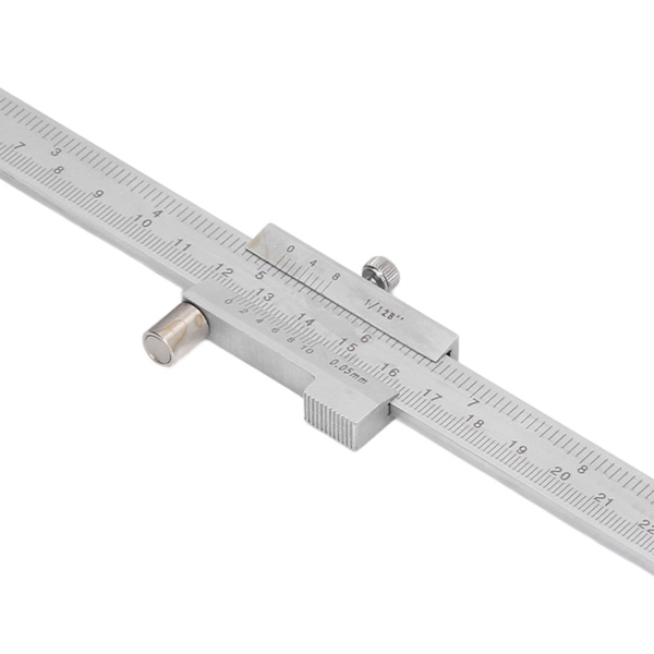 Ruostumattomasta teräksestä valmistettu vernier-mitta, rinnakkaismerkintämitta, mittaus- ja kaiverrusväline 0–250 mm
