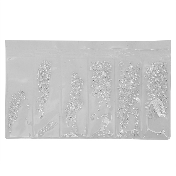 6 Ruter Fargerike Neglekunst Strass Steiner Flere Størrelser Negledekorasjon Strass Manikyr 02#