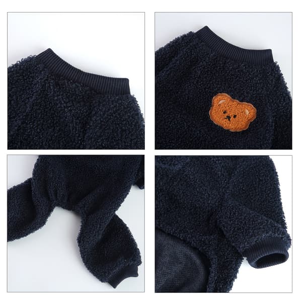 Hunde hjemmetøj flannel pyjamas kæledyr heldragt kæledyrstøj efterårs- og vintertøj l