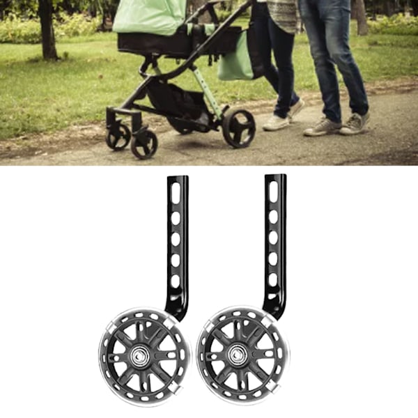 Stödhjul för barncyklar med enkelväxel, halkfri design med inbyggd mikrogenerator för lysande hjul, tyst blinkande