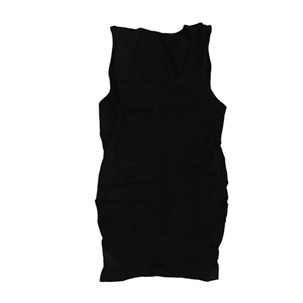 2 stk. Mænds Formende T-shirt Brystkompression Formende Gynecomastia Undertrøje til Herrer Sport Sort Hvid L