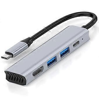 RYRA 4-i-1 USB 3.0 Type-C Hub til HDMI Adapter 4K PD100W USB C Hub 3.0 for MacBook