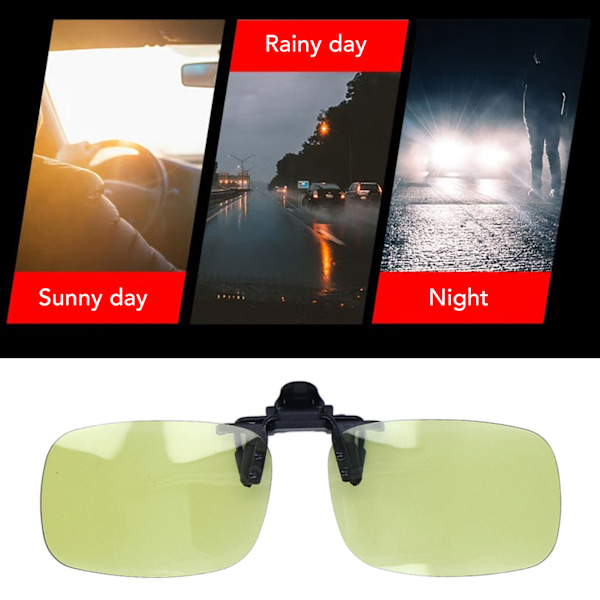 Polarisoidut Clip-On-lasit Päivä-Yö Kaksoiskäyttöön Kannettavat Polarisoidut Clip-On-Aurinkolasit Kalastukseen Juoksuun Tummanvihreät