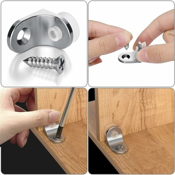 Kraftige hyllebærere for møbler, sinklegering, solid legeringsmateriale, glatt, rustfri overflate (30 stk)