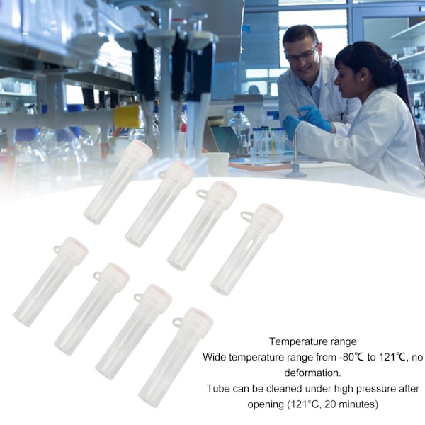 500 st Microcentrifugrör Professionella Genomskinliga Polypropylen 1,5 ml Centrifugrör med Snäpplock för Laboratoriematerial Platt Botten