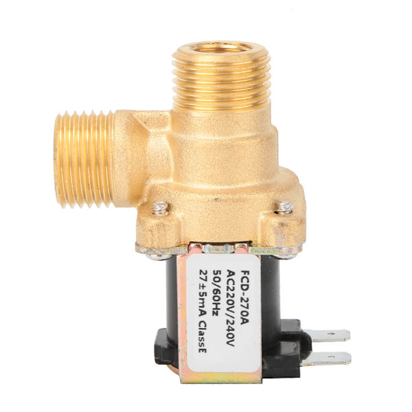 G1/2\" Normalt Stängd Mässings Solenoid Elektromagnetisk Ventil Vatteninloppsbrytare (AC220V)