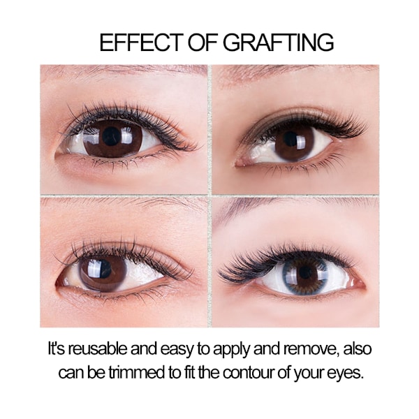 Symphony Red Tjocka Graftningsögonfransar Förlängning Långa Falska Ögonfransar Makeup 9mm