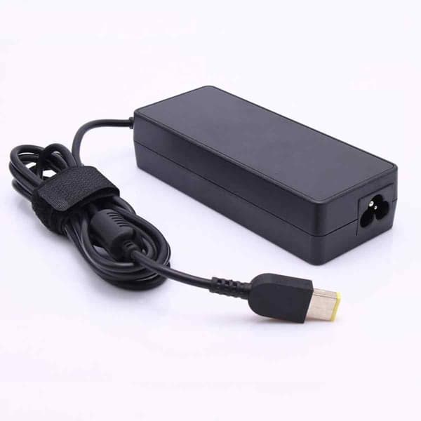 Firkantet USB-spids 90W AC-adapter, kompatibel oplader til Lenovo ThinkPad med kortslutningsbeskyttelse