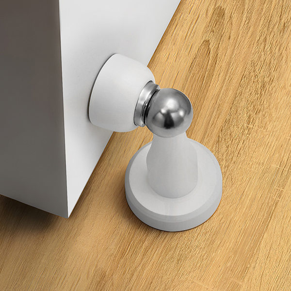 Dørholder i rustfrit stål, rustfri dørstopper med stærk magnet, solid magnetisk dørholder til vægbeskyttelse