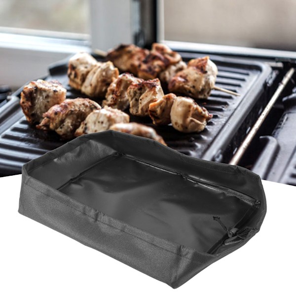 Skyddande grillöverdrag för din bordsgrill, slitstarkt material skyddar mot väder och vind, vattentät och dammtät design för året runt