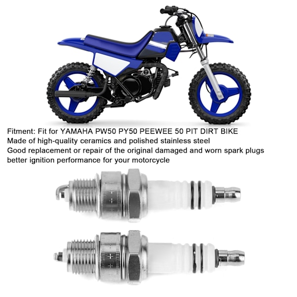 2 kpl Sytytystulpat E6TC Sopii PW50 PY50 PEEWEE 50 PIT DIRT BIKE