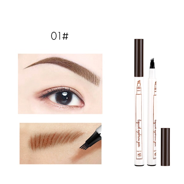 Flytande Eyebrow Pencil med Fyrflugsdesign, Fin Skiss, Långvarig Eyebrow Pen