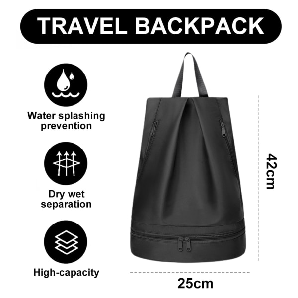 Waterproof sports short-distance travel backpack, dry and wet