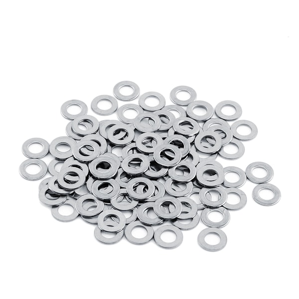 100 st 304 Rostfritt Stål Metriska platta Brickor Skruv Reparationssats Verktyg M3/M4/M5/M6/M8/M10 (M8)