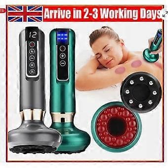 Elektrisk Koppningsterapi Set Sugkopp Kropp Anti-Celluliter Skrapmassage UK