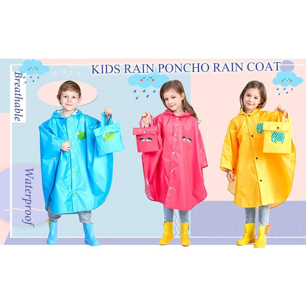 Regnrock för barn , 3D-tecknad regnrock för barn