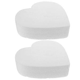 2 stk. Skumkage Model Hjerteformet Kage Dummy Bage Kage Model Kage Dummies Model (20X20X5CM)