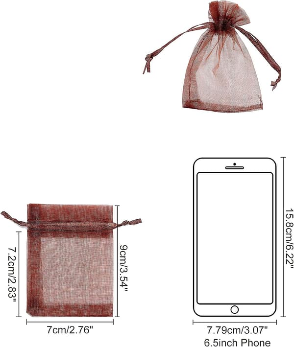 50 stk snor nettpose blanding og match farger 7x9cm