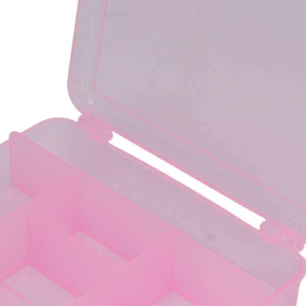 Förvaringslåda för DIY-material, 5 fack, skjutspänne, transparent, för kropps- och ansiktsmålning, plast