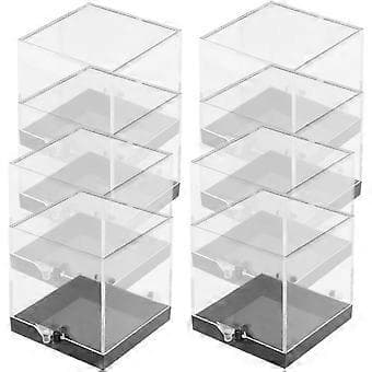 8 st Mineralprov Visningsboxar Prov Förvaringsfodral Transparenta Boxar
