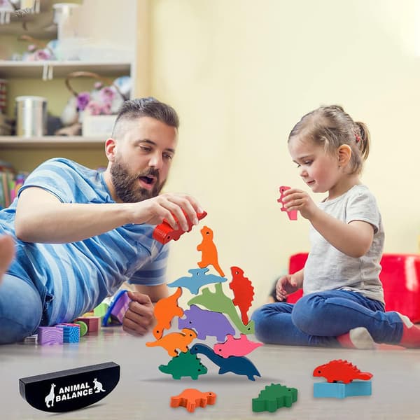 Træstableklodser, Montessori-spil, Balanceklodser, Fin M