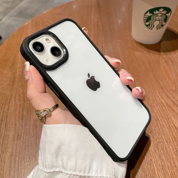 iPhone-puskurikotelo - Läpinäkyvä, musta väri iPhone 11:lle