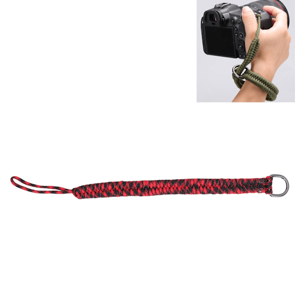 Kameran rannehihna Nylon-kameran käsihihna DSLR-peilittömille kameroille valokuvaajille Camouflage Red