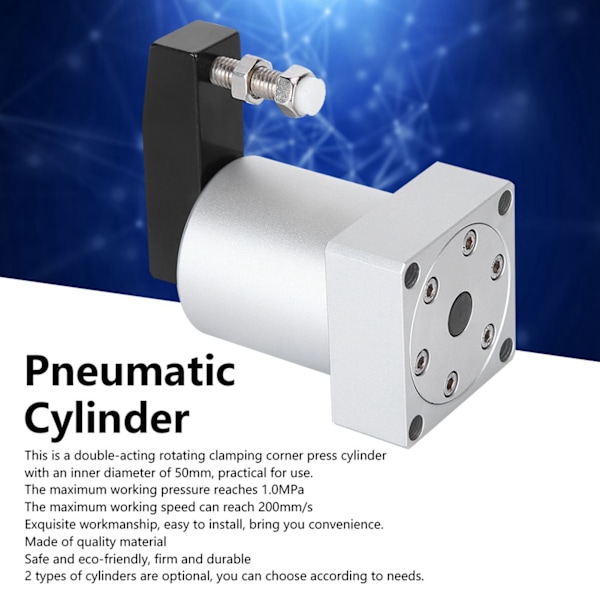 ACK50 Professionell Rotationsklämma Hörnpresscylinder Pneumatisk Luftcylinder (ACK50-90R)
