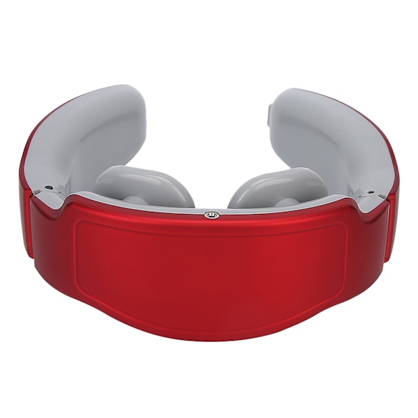 Pulse Cervical Massager Intelligent Oppladbart Nakke Fysioterapi Massasjeapparat 3 Hode Oppvarming Lading Rød