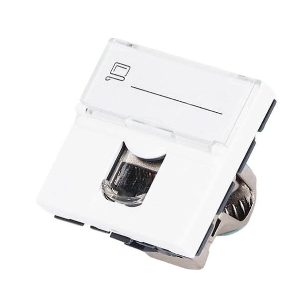 Netværksjackmodul CAT6A RJ45 Fransk Adapter Afskærmet ABS Tilbehør til Computer