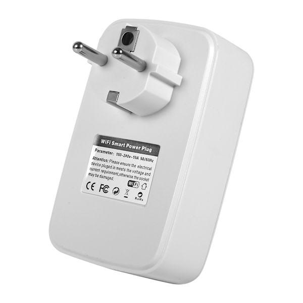 1 stk WiFi Trådløs Fjernbetjening Smart Stikkontakt Digital Timer Switch (EU Stik)