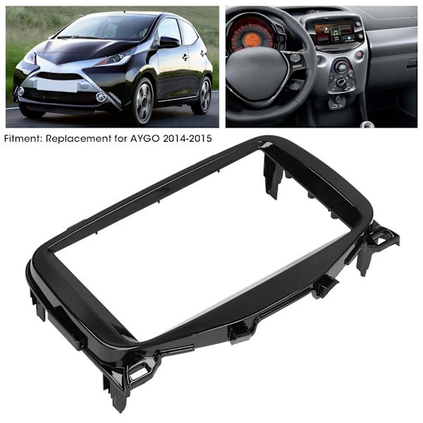 2 DIN Bil Dash Mount Trim Kit Stereo Radio Fascia GPS CD DVD Panel Rammeutskifting for AYGO 2014‑2015