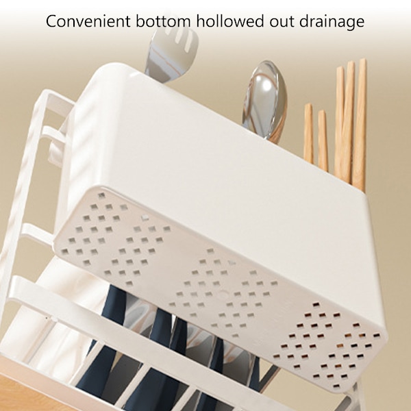 Elegant Diskhohållare, Diskorganisatör i Rostfritt Stål för Snabb Dränering, Installationsfri för Kök och Badrum, Premium Metallkonstruktion