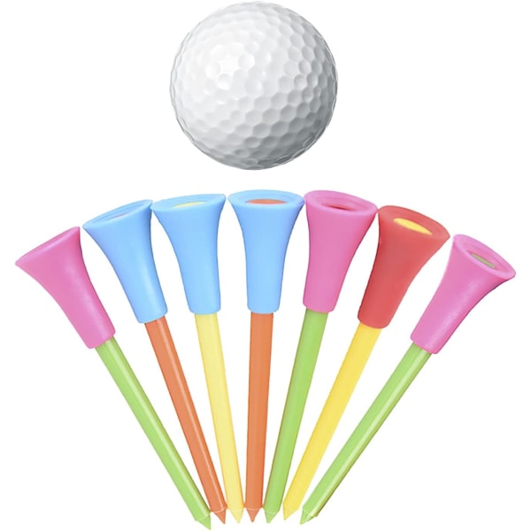 Nye Plastic Gummi Tippet Top Golf Tees 50 STK 2-34 I Multi