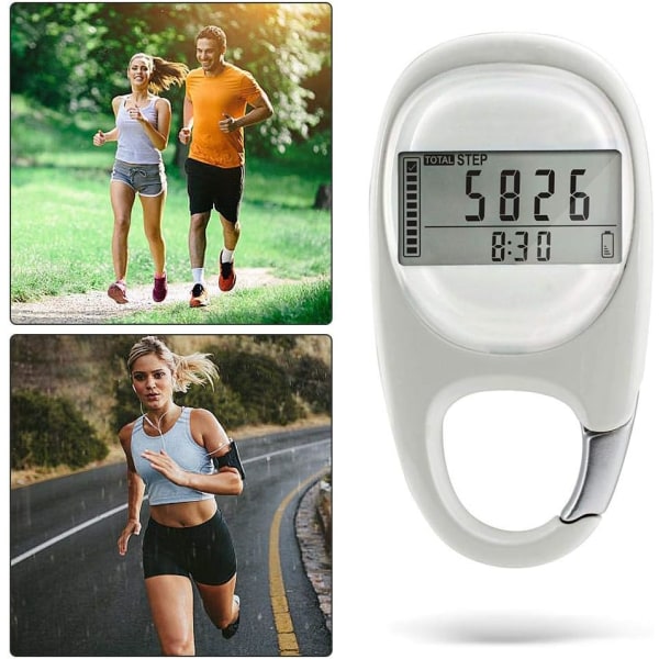 Alacritua simpel skridttæller | Skridttæller Walking 3D Skridttæller Clip, Daglig Target Monitor, Skridttæller Uden App, 7 Day Memory Skridttæller For Mænd Kvinder