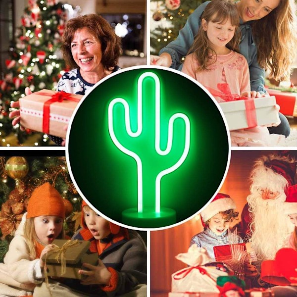 Kaktus Neonskylt, LED Neonljus, Lägg Till En Grön Touch Till Ditt Vardagsrum, Säker För Alla Åldrar, Perfekt Som Födelsedagspresent
