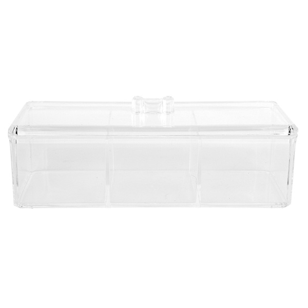 Transparent Kosmetik Opbevaringsboks Puff Bomuldspind Makeup Pad Holder Container Organizer