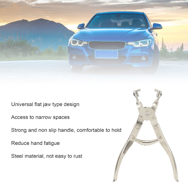 Universal Slangeklemme Tang Stål Robust Håndtag Skridsikker 18 til 28 mm Udskiftning til Seat