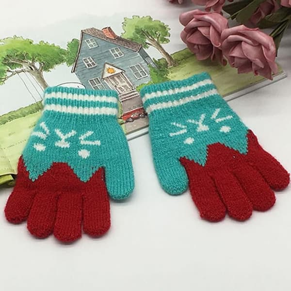 6 par barnfingerhandskar, höst vinter, varma handskar, vantar med plyschfoder, söta handskar, skidhandskar, 3-8 år, skidåkning,