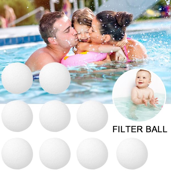 Pool Filterbollar Rengöringsbollar för Pool Lättviktig Hållbar Svampfilter
